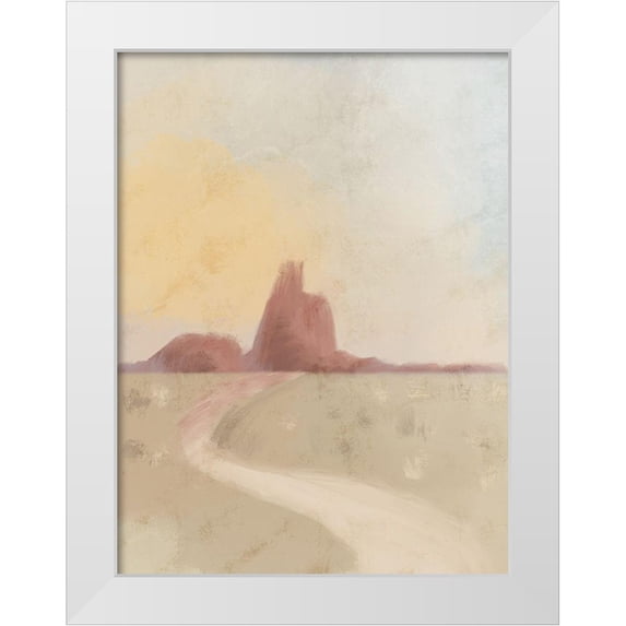 Prime, Marcus 12x14 White Modern Wood Framed Museum Art Print Titled - Lonely Desert 1
