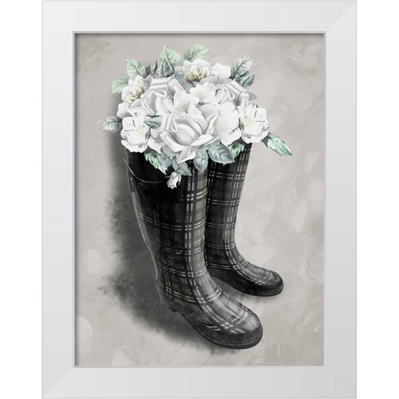 Prime, Marcus 12x14 White Modern Wood Framed Museum Art Print Titled - Rain Fall Blooms 1
