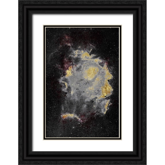 Prime, Marcus 13x18 Black Ornate Wood Framed with Double Matting Museum Art Print Titled - Lunar Nebula