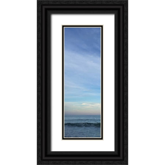 Prime, Marcus 13x32 Black Ornate Wood Framed with Double Matting Museum Art Print Titled - Ocean Breeze 1