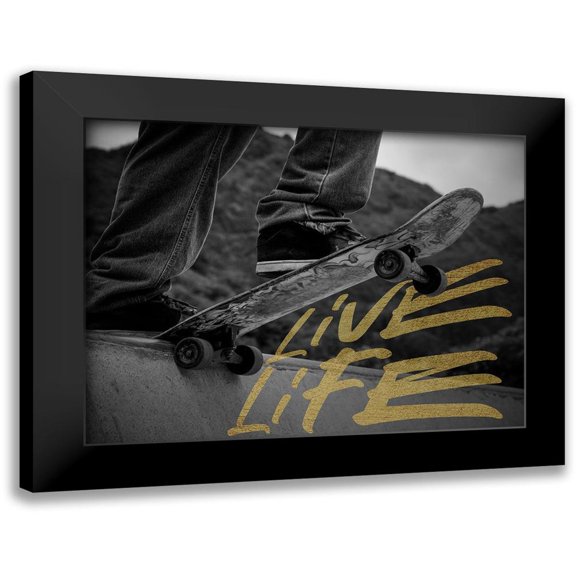 Prime, Marcus 14x12 Black Modern Framed Museum Art Print Titled - Live Life