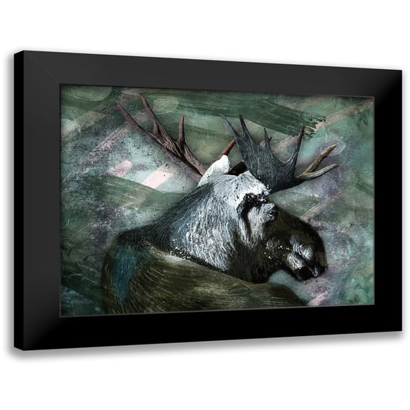 Prime, Marcus 14x12 Black Modern Framed Museum Art Print Titled - Spirit Moose 1