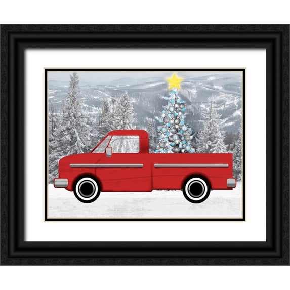 Prime, Marcus 14x12 Black Ornate Wood Framed with Double Matting Museum Art Print Titled - Holiday Fun