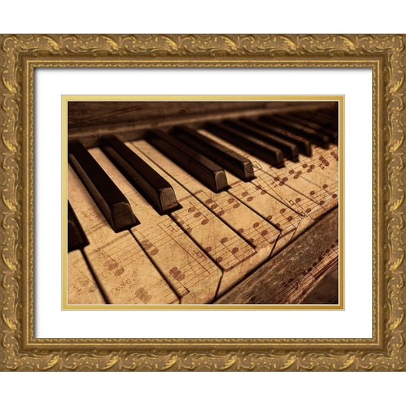 Prime, Marcus 14x12 Gold Ornate Wood Framed with Double Matting Museum Art Print Titled - Acoustic Melody 1