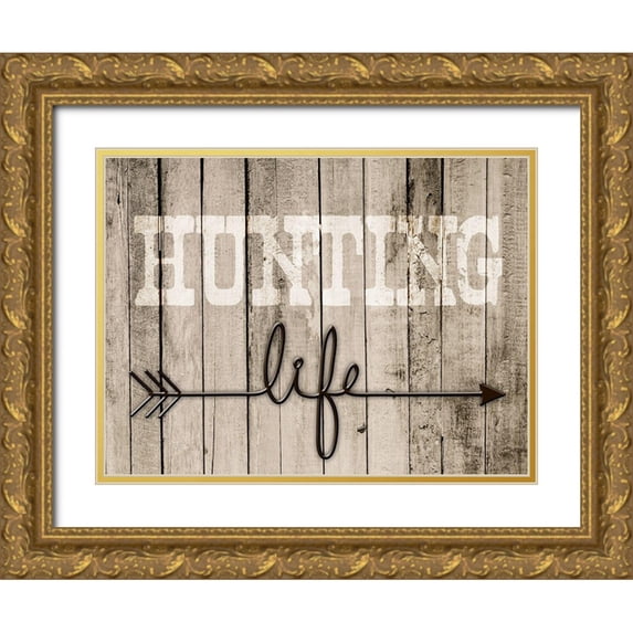 Prime, Marcus 14x12 Gold Ornate Wood Framed with Double Matting Museum Art Print Titled - Hunting Life 2