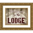 thumbnail image 1 of Prime, Marcus 14x12 Gold Ornate Wood Framed with Double Matting Museum Art Print Titled - Welcome Lodge, 1 of 4
