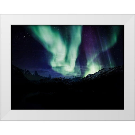 Prime, Marcus 14x12 White Modern Wood Framed Museum Art Print Titled - Borealis Dreams 6