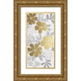 thumbnail image 1 of Prime, Marcus 14x24 Gold Ornate Wood Framed with Double Matting Museum Art Print Titled - Floral Golden Bunch 2, 1 of 4