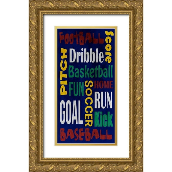 Prime, Marcus 14x24 Gold Ornate Wood Framed with Double Matting Museum Art Print Titled - Sports Lingo 1
