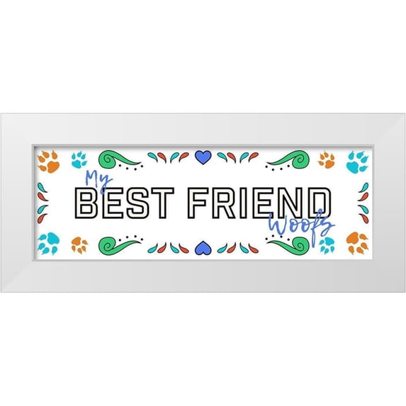 Prime, Marcus 14x7 White Modern Wood Framed Museum Art Print Titled - Sugar Best Friend 2