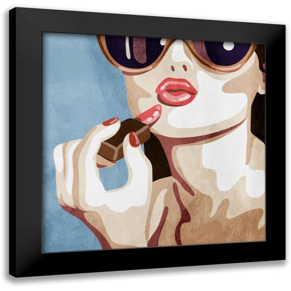 Prime, Marcus 15x15 Black Modern Framed Museum Art Print Titled - Fashionable Kiss