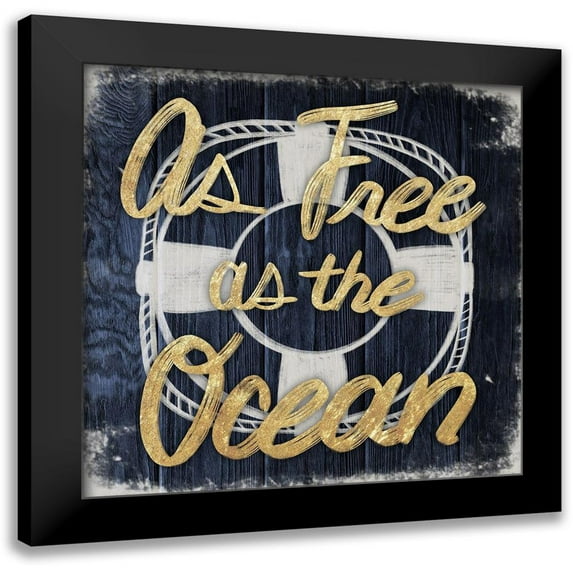 Prime, Marcus 15x15 Black Modern Framed Museum Art Print Titled - Ocean Free 1