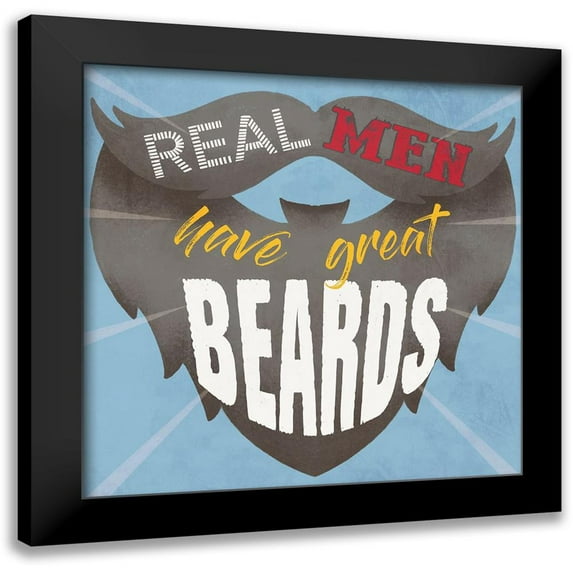 Prime, Marcus 15x15 Black Modern Framed Museum Art Print Titled - Real Beards 1