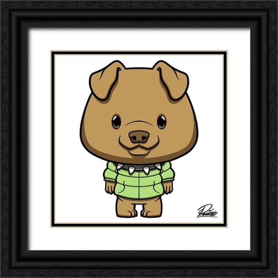 Prime, Marcus 15x15 Black Ornate Wood Framed with Double Matting Museum Art Print Titled - Peter Pitbull