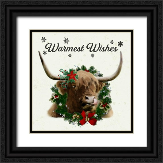 Prime, Marcus 15x15 Black Ornate Wood Framed with Double Matting Museum Art Print Titled - Warmest Wishes