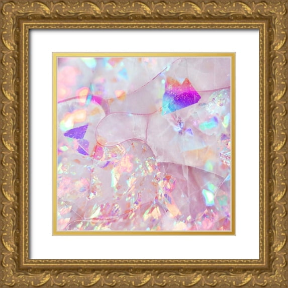 Prime, Marcus 15x15 Gold Ornate Wood Framed with Double Matting Museum Art Print Titled - Iridescent Gems 1