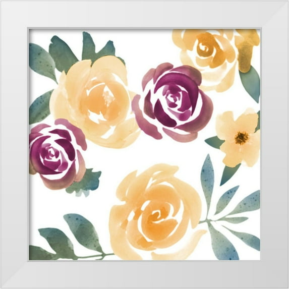 Prime, Marcus 15x15 White Modern Wood Framed Museum Art Print Titled - Bright Floral Bunch 1