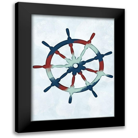 Prime, Marcus 15x18 Black Modern Framed Museum Art Print Titled - Stripped Ship Wheel