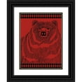 thumbnail image 1 of Prime, Marcus 15x18 Black Ornate Wood Framed with Double Matting Museum Art Print Titled - Checkered Bear 2, 1 of 4