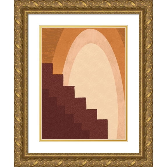 Prime, Marcus 15x18 Gold Ornate Wood Framed with Double Matting Museum Art Print Titled - Descending Path 1