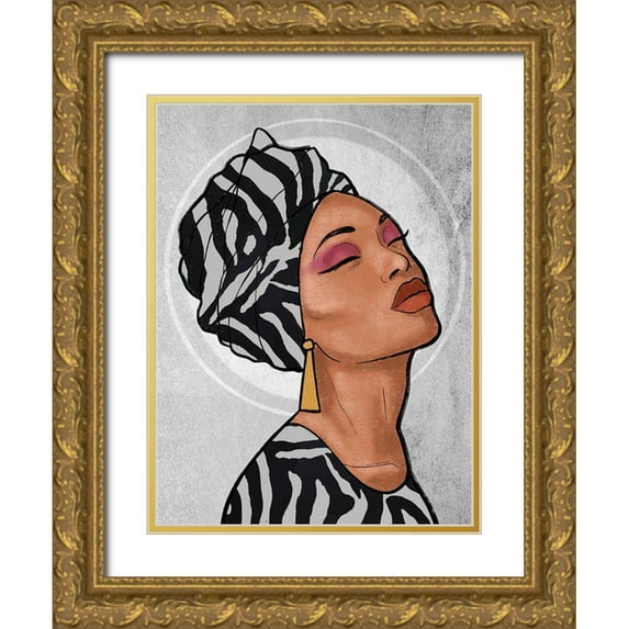 Prime, Marcus 15x18 Gold Ornate Wood Framed with Double Matting Museum Art Print Titled - Safari Princess 2