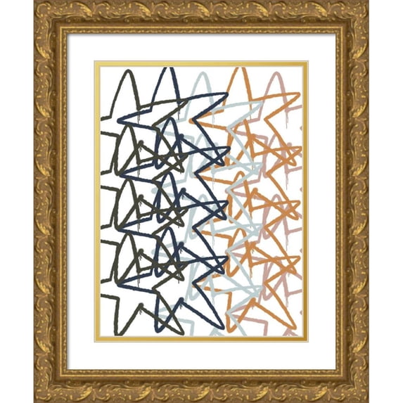 Prime, Marcus 15x18 Gold Ornate Wood Framed with Double Matting Museum Art Print Titled - Urban Stars 2