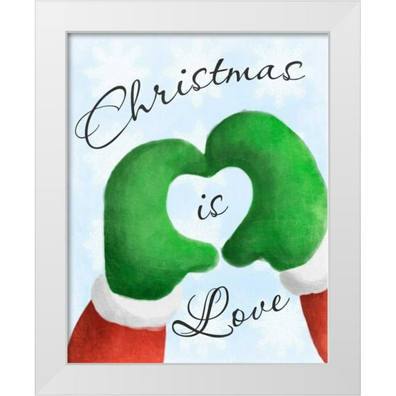 Prime, Marcus 15x18 White Modern Wood Framed Museum Art Print Titled - Christmas Is Love 2