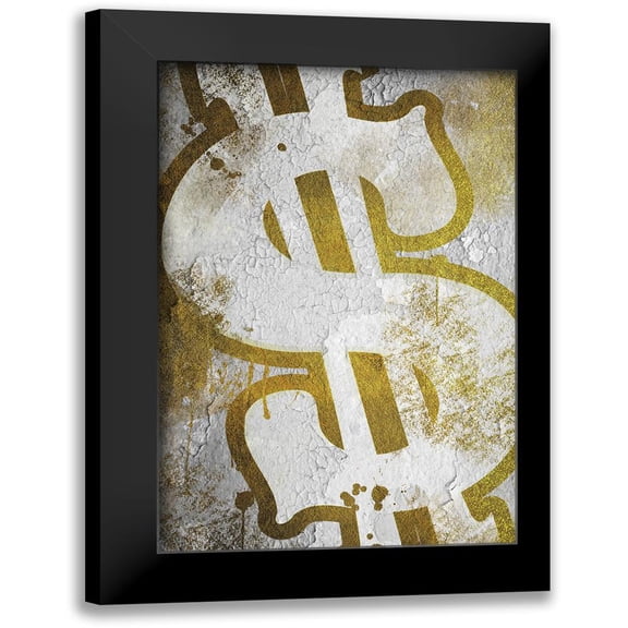 Prime, Marcus 17x24 Black Modern Framed Museum Art Print Titled - Dollar Sign Graff