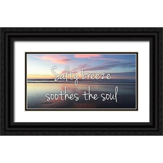 Prime, Marcus 18x11 Black Ornate Wood Framed with Double Matting Museum Art Print Titled - Salty Breeze