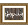thumbnail image 1 of Prime, Marcus 18x13 Gold Ornate Wood Framed with Double Matting Museum Art Print Titled - Restful Gathering, 1 of 4