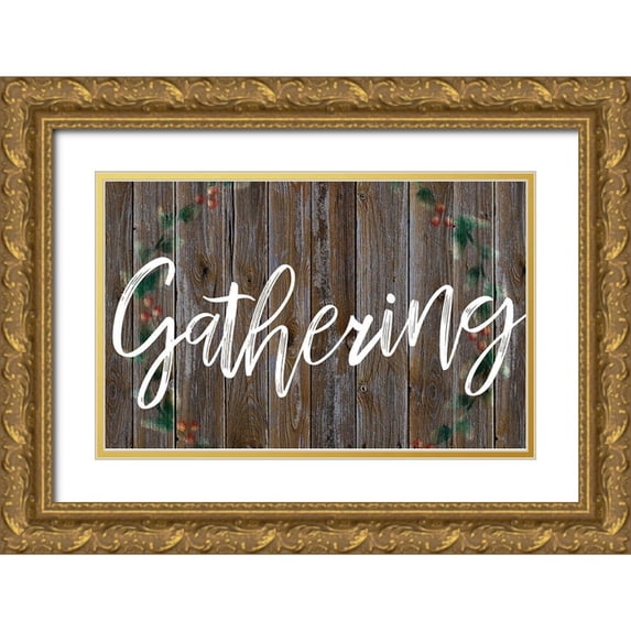 Prime, Marcus 18x13 Gold Ornate Wood Framed with Double Matting Museum Art Print Titled - Restful Gathering