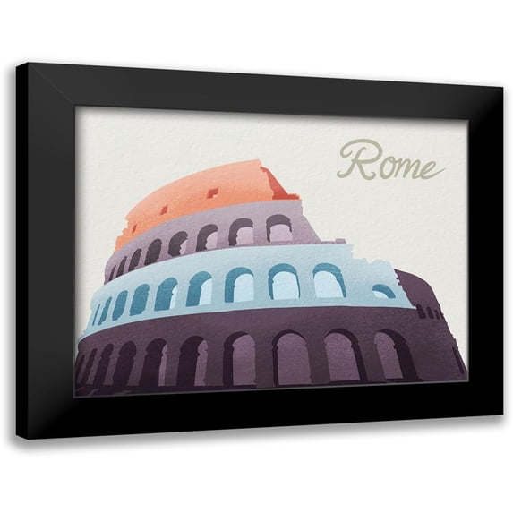 Prime, Marcus 18x15 Black Modern Framed Museum Art Print Titled - Colorful Rome 1