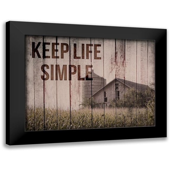 Prime, Marcus 18x15 Black Modern Framed Museum Art Print Titled - Keep Life Simple 1