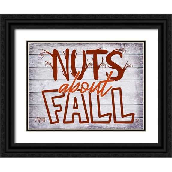 Prime, Marcus 18x15 Black Ornate Wood Framed with Double Matting Museum Art Print Titled - Nuts About Fall