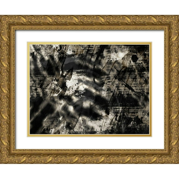 Prime, Marcus 18x15 Gold Ornate Wood Framed with Double Matting Museum Art Print Titled - Golden Abstraction 2