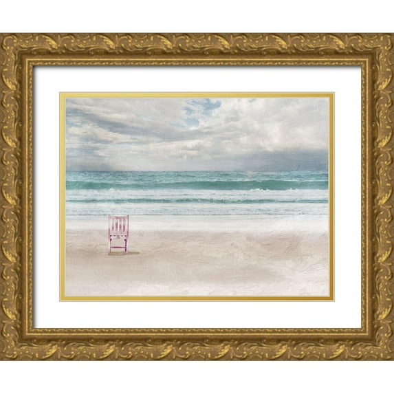 Prime, Marcus 18x15 Gold Ornate Wood Framed with Double Matting Museum Art Print Titled - Lonely Ocean 1