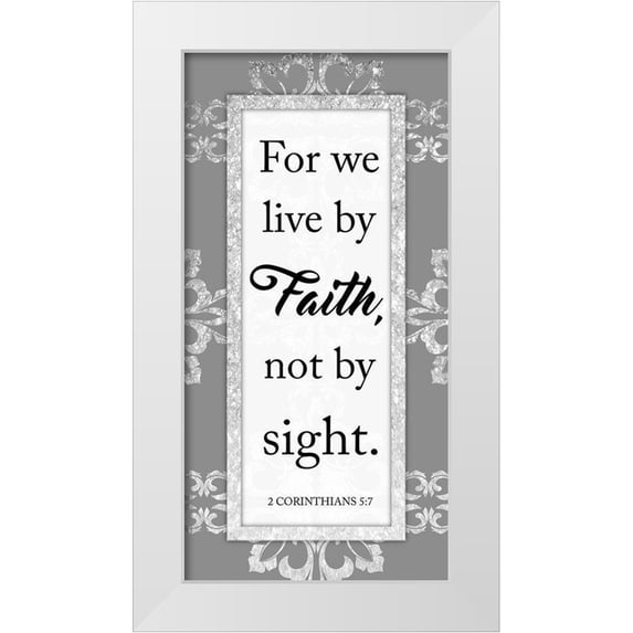 Prime, Marcus 18x32 White Modern Wood Framed Museum Art Print Titled - Live By Faith 1
