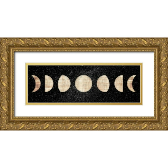Prime, Marcus 18x9 Gold Ornate Wood Framed with Double Matting Museum Art Print Titled - Weaved Phases 2