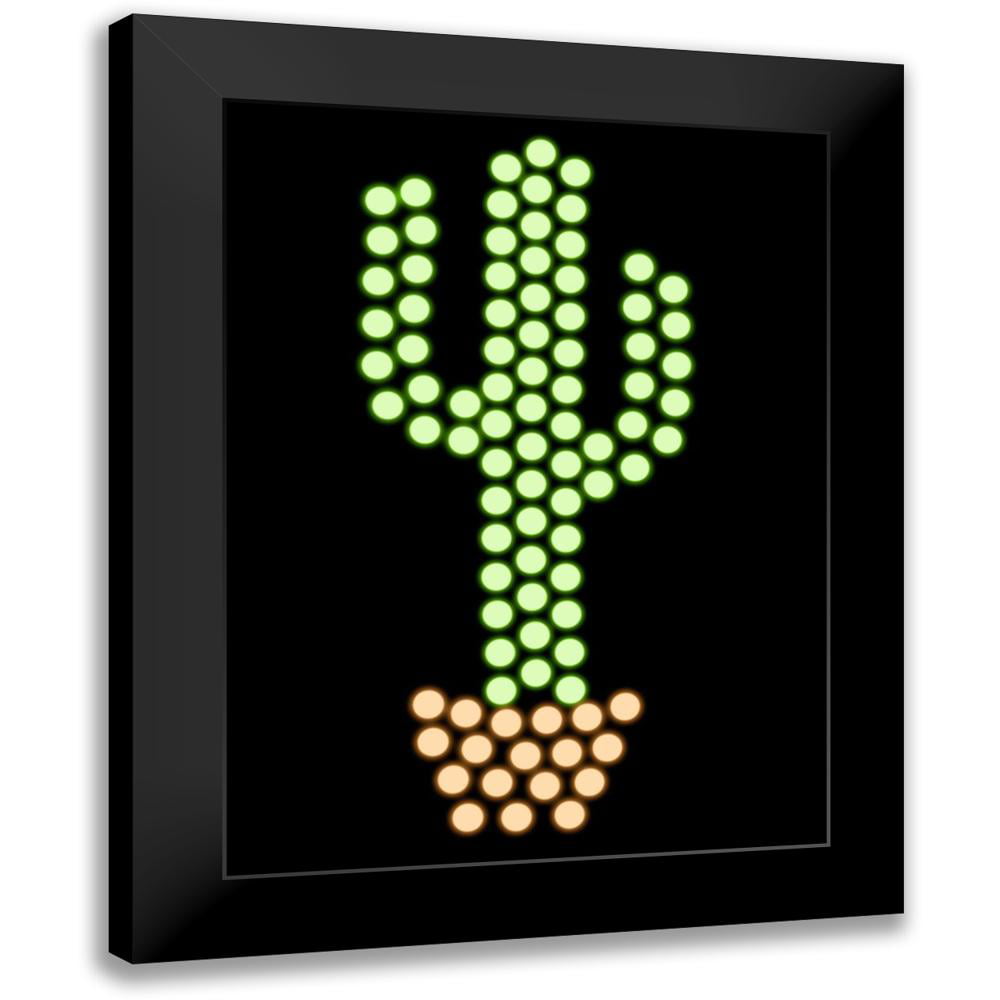 Prime, Marcus 12x14 Black Ornate Wood Framed with Double Matting Museum Art  Print Titled - Cactus Makes Perfect 