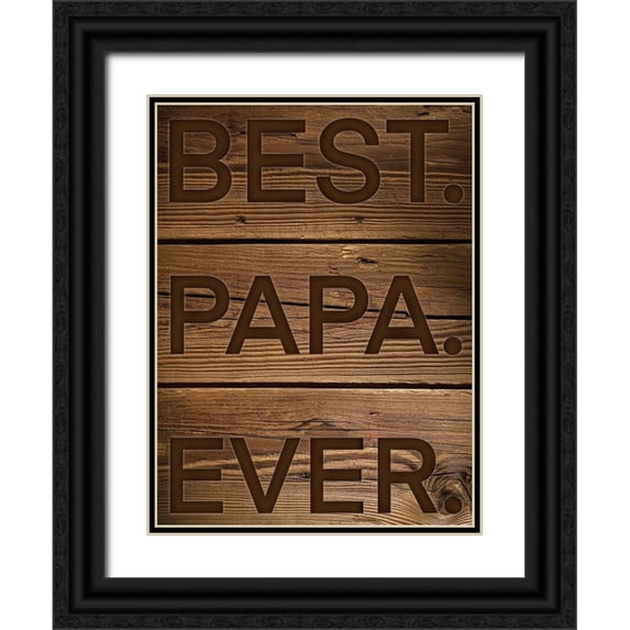 Prime, Marcus 19x24 Black Ornate Wood Framed with Double Matting Museum Art Print Titled - Best Papa Ever