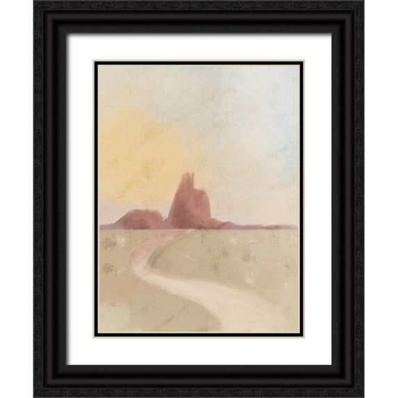 Prime, Marcus 19x24 Black Ornate Wood Framed with Double Matting Museum Art Print Titled - Lonely Desert 1