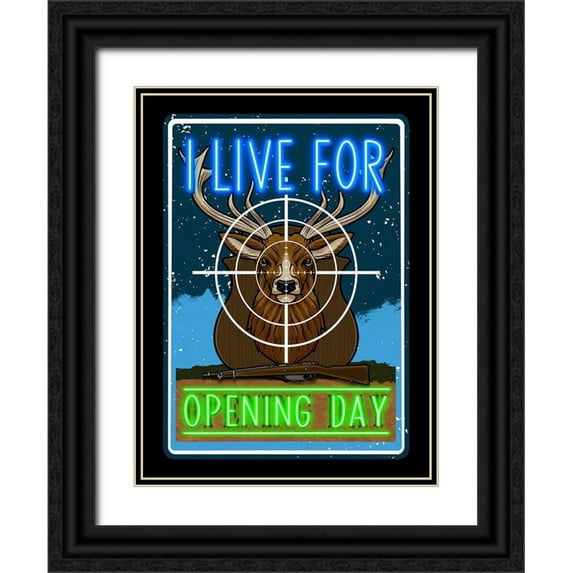 Prime, Marcus 19x24 Black Ornate Wood Framed with Double Matting Museum Art Print Titled - Opening Day 3