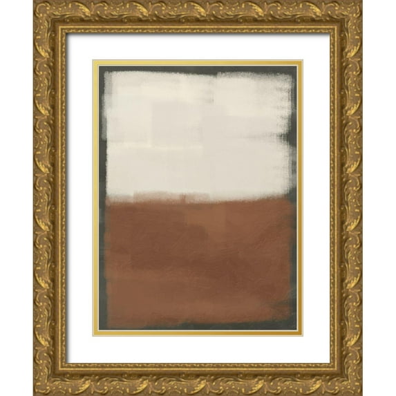 Prime, Marcus 19x24 Gold Ornate Wood Framed with Double Matting Museum Art Print Titled - Abstract Burst 2