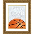 thumbnail image 1 of Prime, Marcus 19x24 Gold Ornate Wood Framed with Double Matting Museum Art Print Titled - Basketball Love, 1 of 4