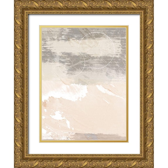 Prime, Marcus 19x24 Gold Ornate Wood Framed with Double Matting Museum Art Print Titled - Coastal Slate 1