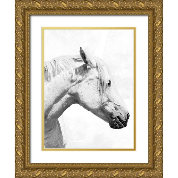Prime, Marcus 19x24 Gold Ornate Wood Framed with Double Matting Museum Art Print Titled - Praying Steed 2