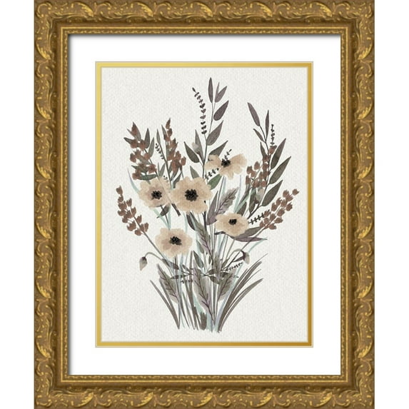 Prime, Marcus 19x24 Gold Ornate Wood Framed with Double Matting Museum Art Print Titled - Soft Special Bouquet