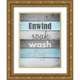 thumbnail image 1 of Prime, Marcus 19x24 Gold Ornate Wood Framed with Double Matting Museum Art Print Titled - Tub Time 2, 1 of 4