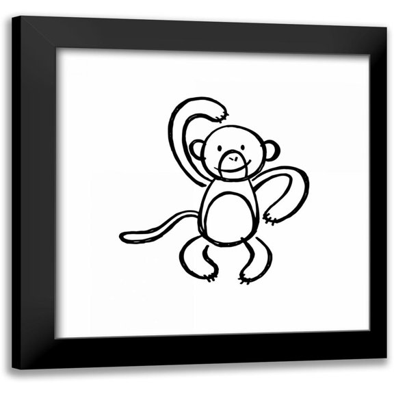 Prime, Marcus 20x20 Black Modern Framed Museum Art Print Titled - Cheeky Monkey