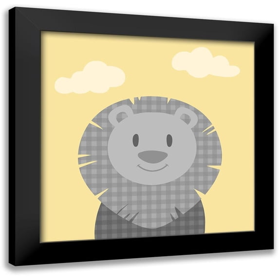 Prime, Marcus 20x20 Black Modern Framed Museum Art Print Titled - Funky Lion